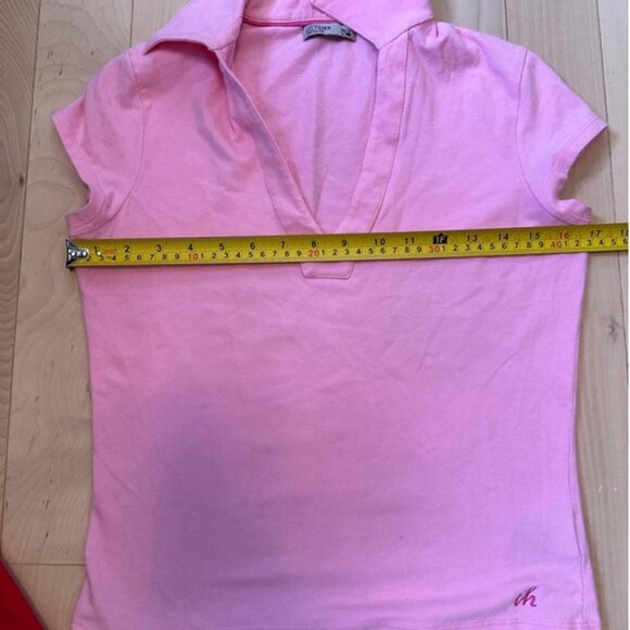Cute Y2K era Tommy Hilfiger Denim baby tee in pastel pink - Picture 2 of 8